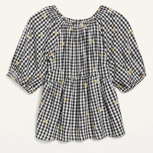 Floral Puff Sleeve Top